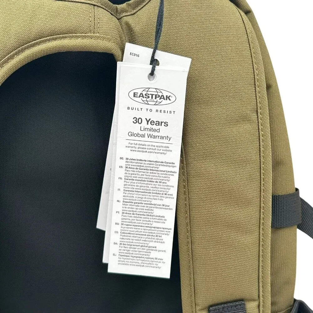 Eastpak Mens Floid Mono Army Backpack Olive Water Resistant Fits 15